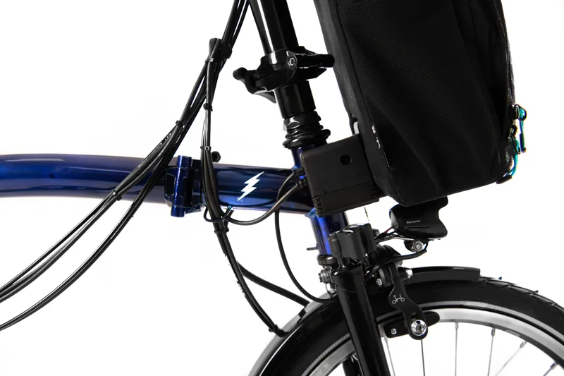 Brompton M6LU Folding Electric Bike 2021 Blue Laquer-7
