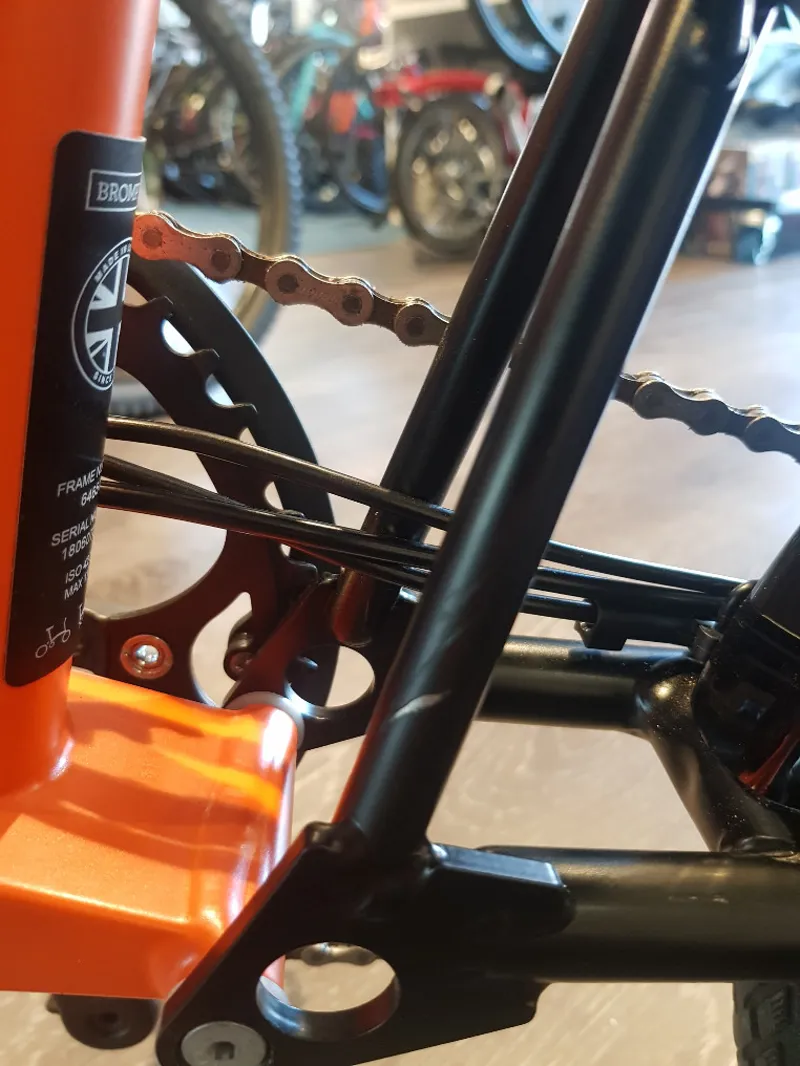 Second Hand Brompton M6R Black Edition Folding Bike 2019 Orange-5