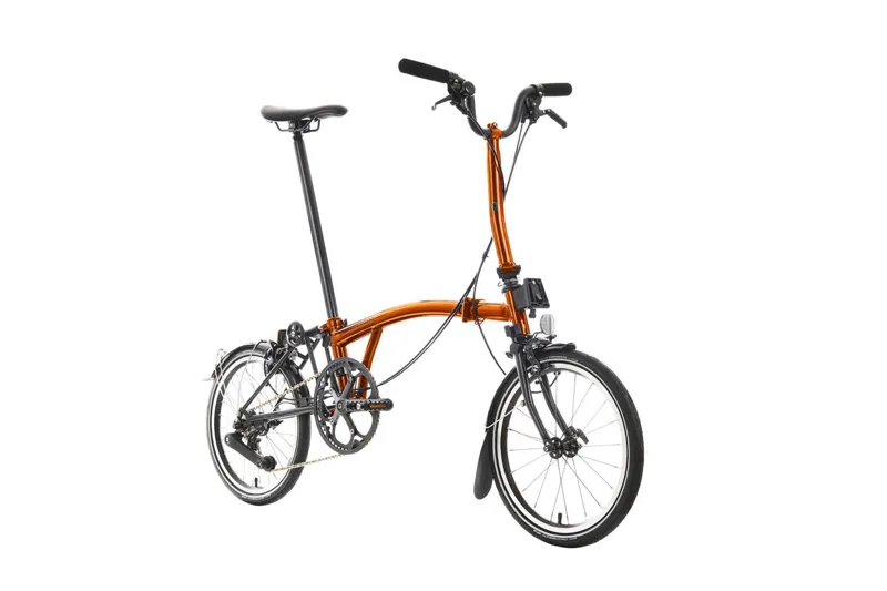 Brompton P-Line Explore 12 Spd Mid Folding Bike 2024 Flame Laquer-1