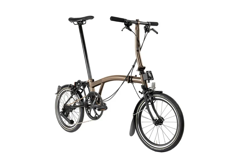 Brompton P-Line Urban Low Folding Bike 2024 Bronze Sky-1