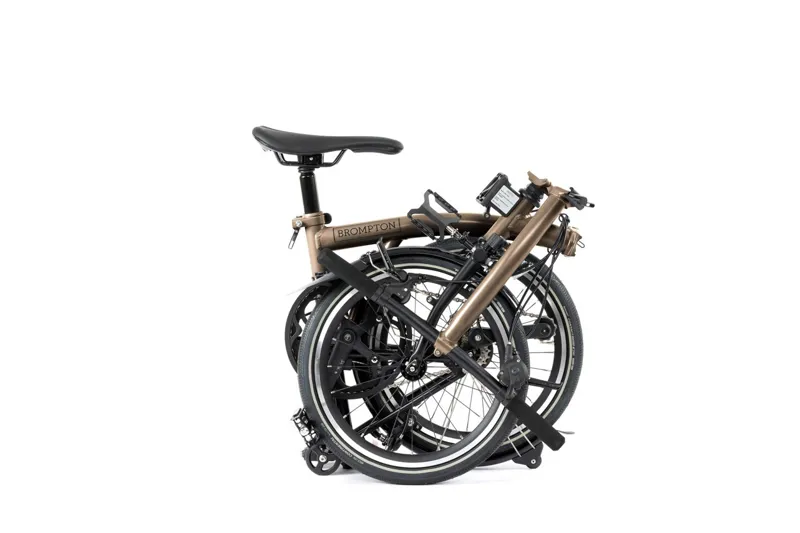 Brompton P-Line Urban Low Folding Bike 2024 Bronze Sky-3