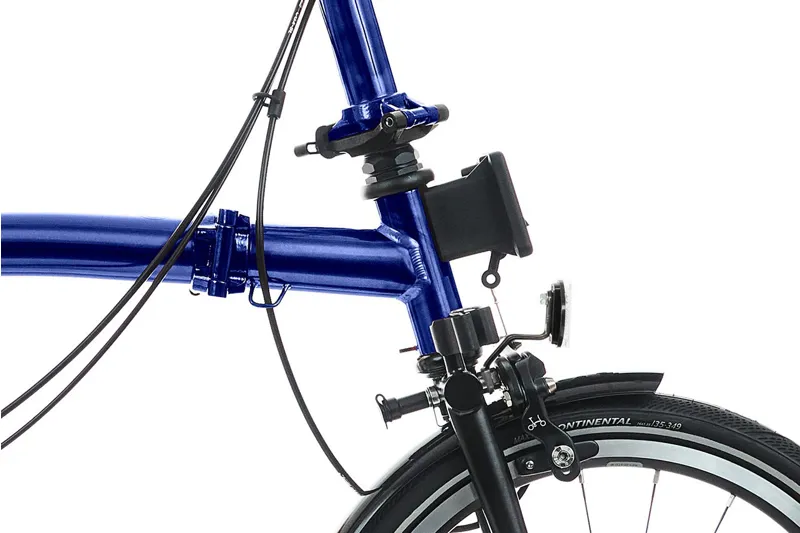 Brompton P-Line Urban Mid Folding Bike 2024 Bolt Blue Laquer-5