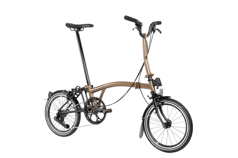 Brompton P-Line Urban Mid Folding Bike 2024 Bronze Sky-1