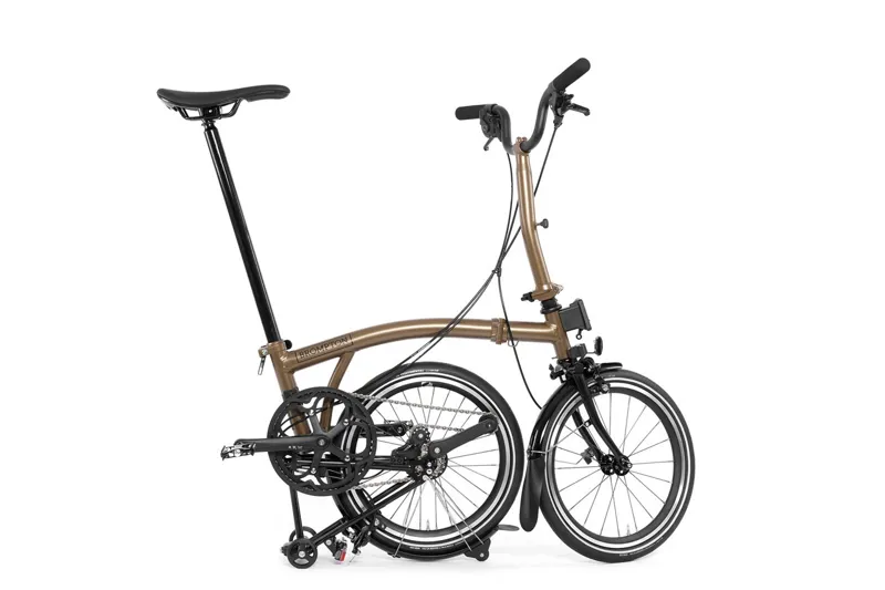Brompton P-Line Urban Mid Folding Bike 2024 Bronze Sky-2