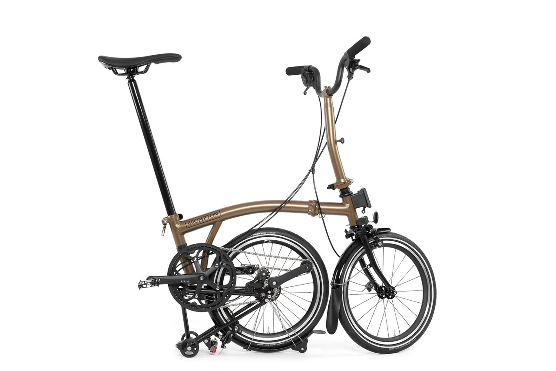 Brompton P-Line Urban Mid Folding Bike 2024 Bronze Sky