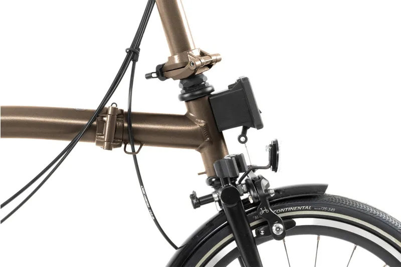 Brompton P-Line Urban Mid Folding Bike 2024 Bronze Sky-4