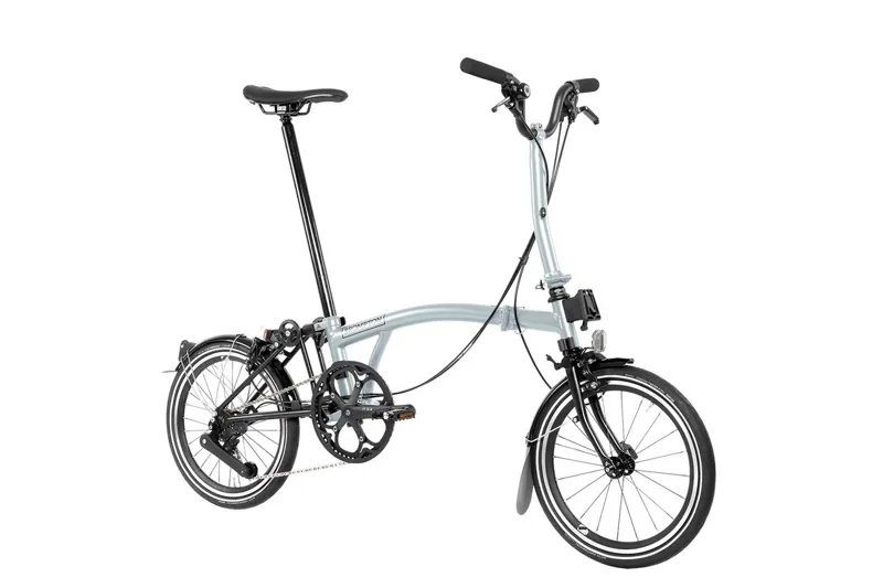 Brompton P-Line Urban Mid Folding Bike 2024 Lunar Ice-1