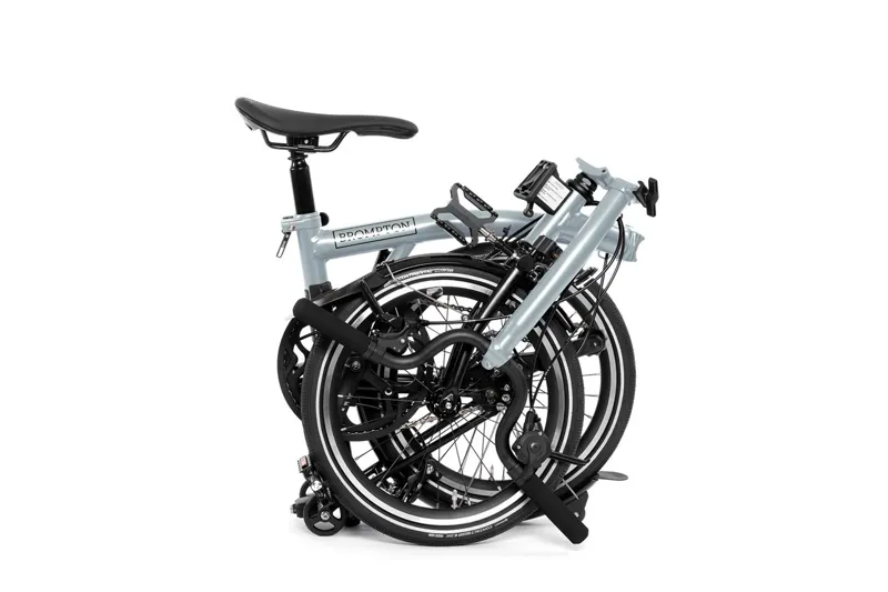 Brompton P-Line Urban Mid Folding Bike 2024 Lunar Ice-3