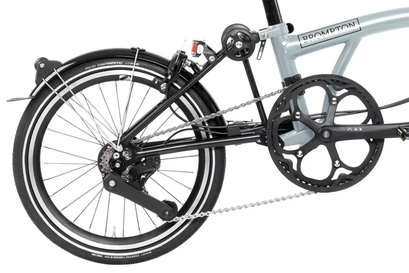 Brompton P-Line Urban Mid Folding Bike 2024 Lunar Ice-5