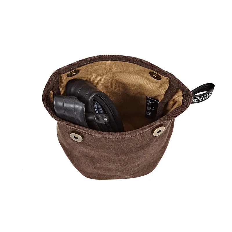 Brompton Waxed Canvas Saddle Pouch Bag Khaki-4