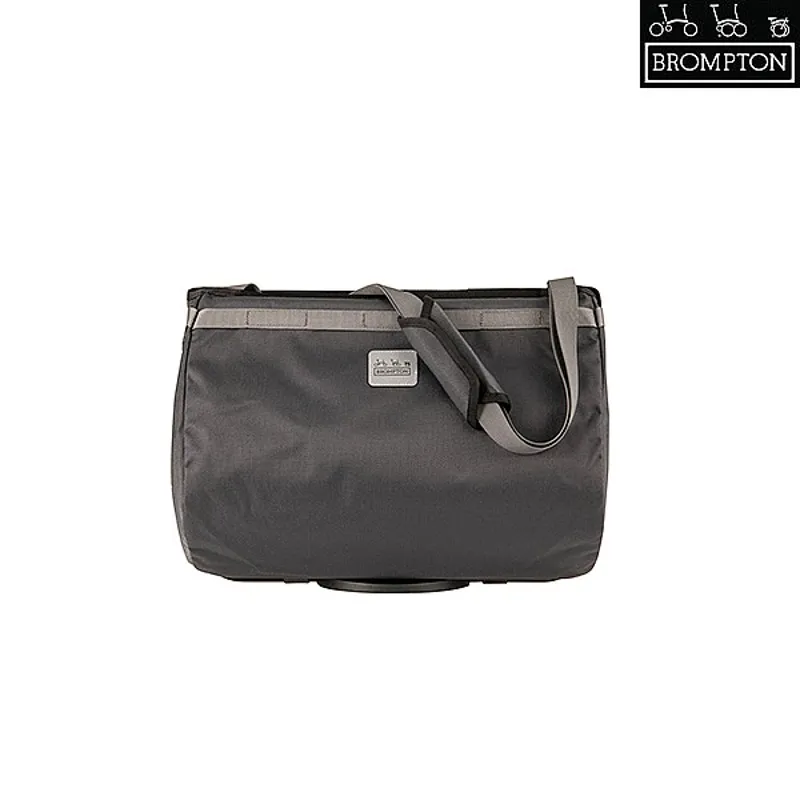 Brompton Borough Basket Bag with Frame Large Dark Grey-2