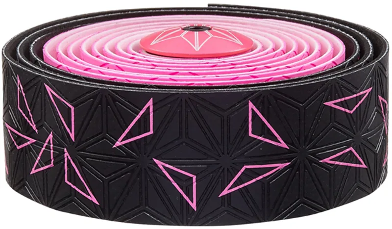 thumbnail image 2 of Supacaz Super Sticky Kush Bar Tape - Rad + Pink Star Plugs, High-Grip Cycling Handlebar Tape 2 of 9
