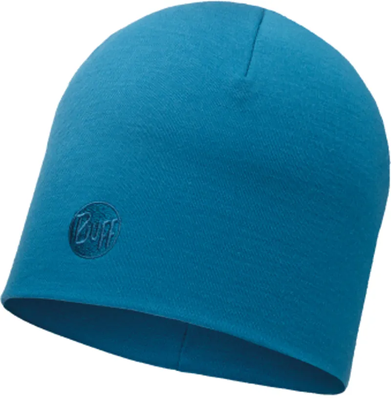 Buff Merino Single Layer Hat Ocean Blue