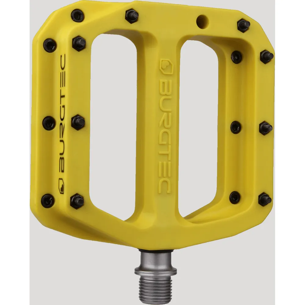 Image of Burgtec MK4 Composite Flat Pedals Electric Yellow