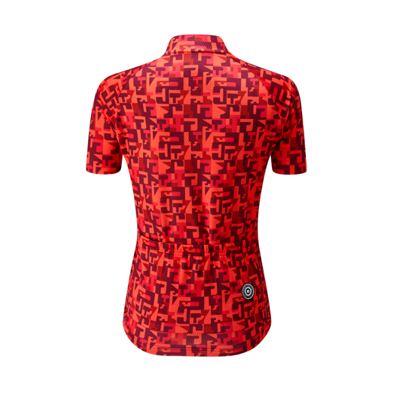 Chapeau Club Womens SS Road Jersey Pattern Hot Coral-2