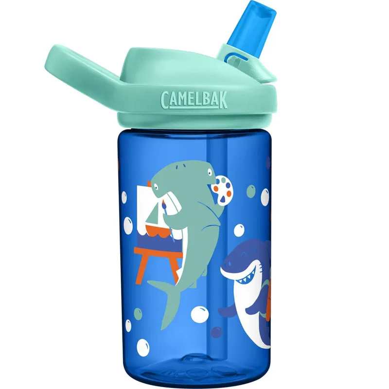 Camelbak Eddy+ Kids Limited Edition 400ml Water Bottle Shark Summer Camp-2