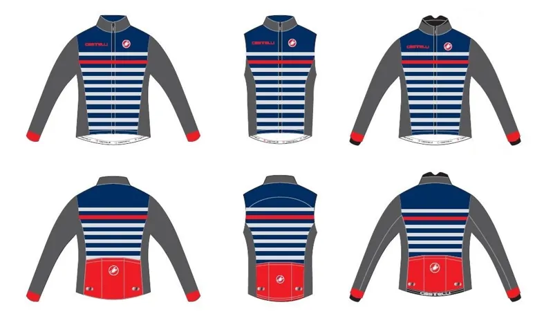 Castelli Britannia Winter Jacket Blue/Red