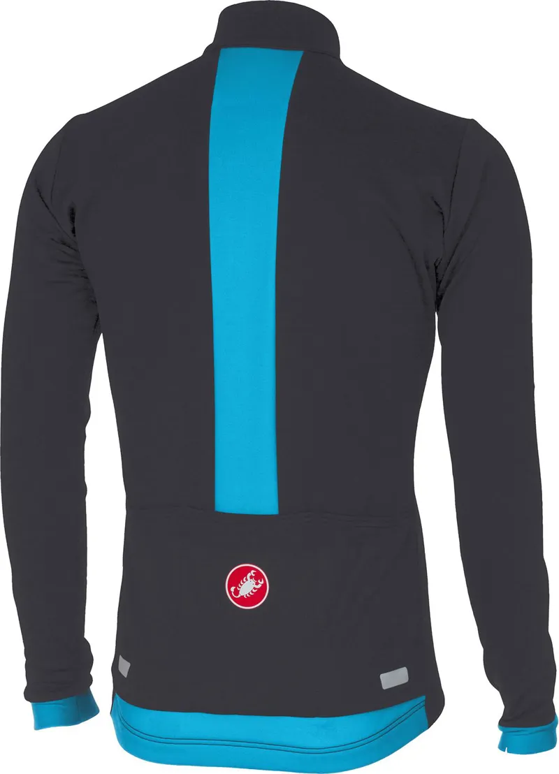 Castelli Fondo Full-Zip LS Jersey Black/Sky Blue-1