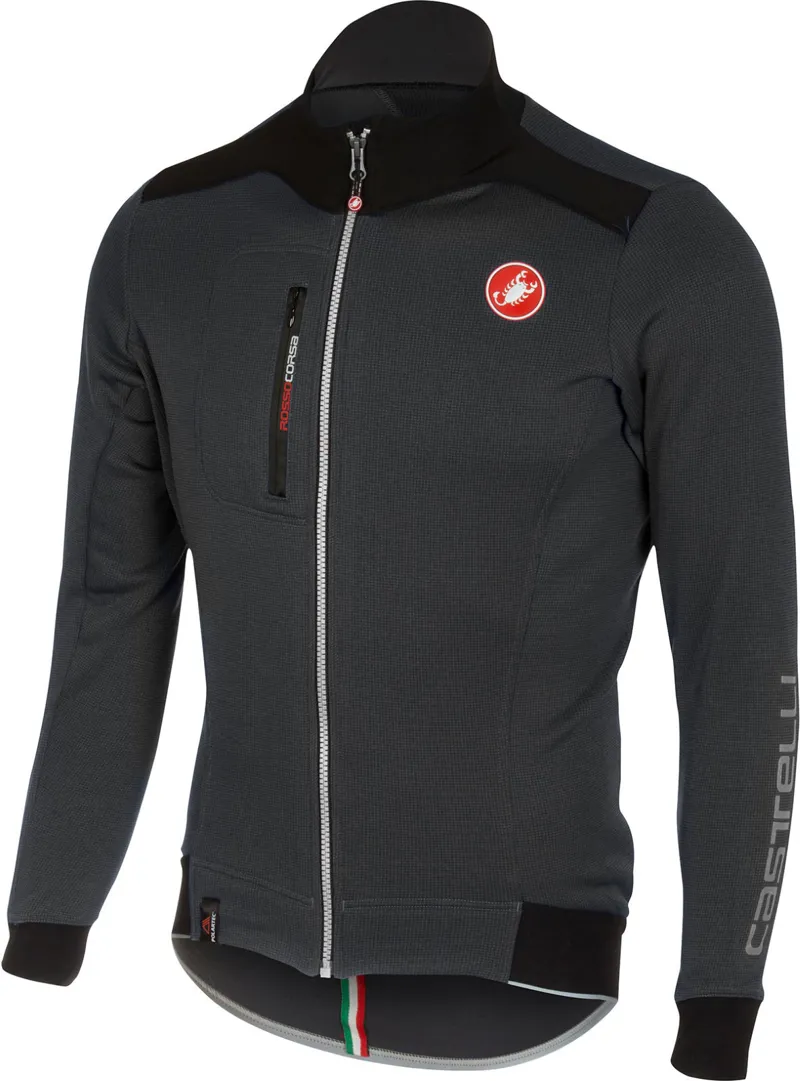 Castelli Potenza Full Zip LS Jersey Anthracite