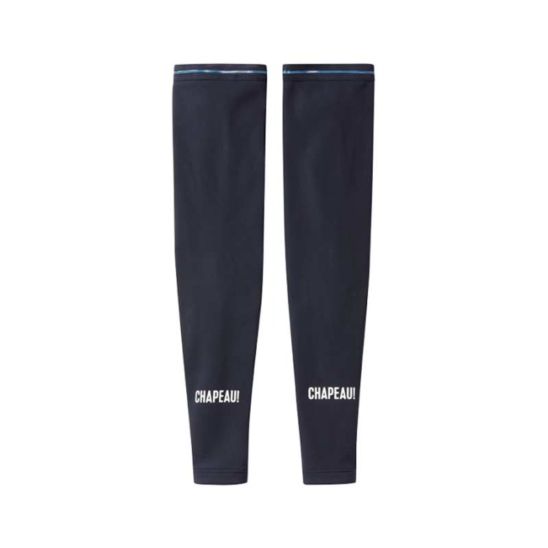 Chapeau Leg Warmers Wordmark Deep Ocean-1