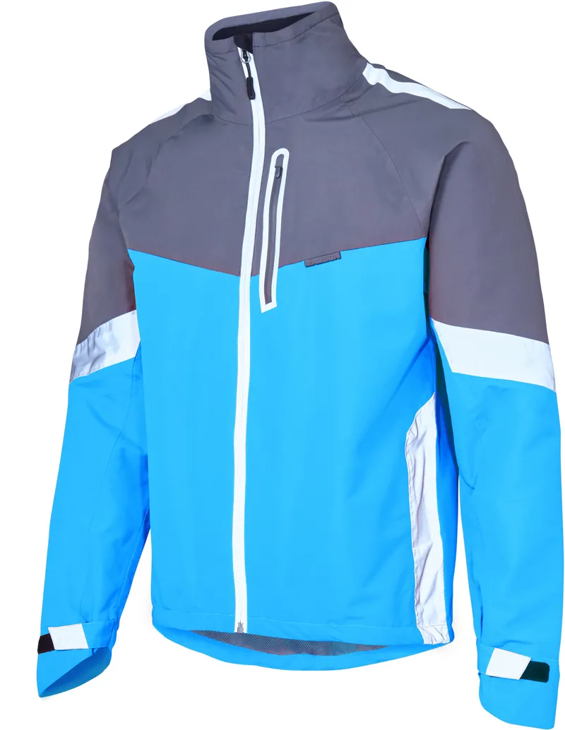 MADISON Protec Mens Waterproof cycling Jacket Blue/Grey-1