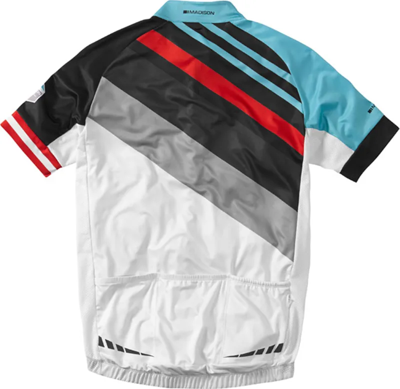 Madison Sportive Full-Zip SS Jersey Blue/Black/Grey-1