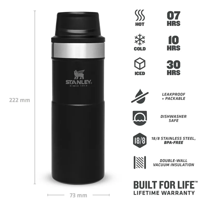 Stanley Classic Trigger-Action Insulated Travel Mug Black 470ml-2