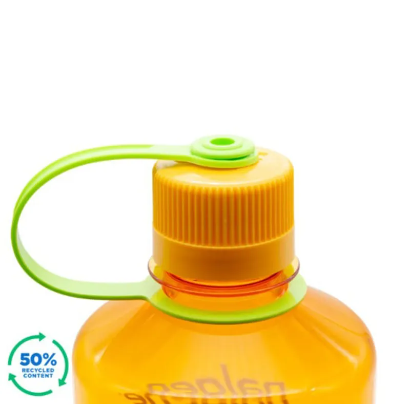 Nalgene Narrow Mouth Sustain Tritan 50% Recycled 1L Bottle Clementine-2