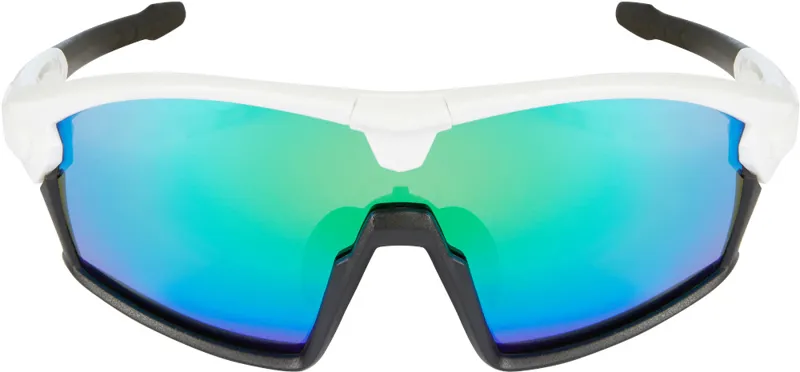 Madison Code Breaker Glasses Gloss White/Green Mirror-1