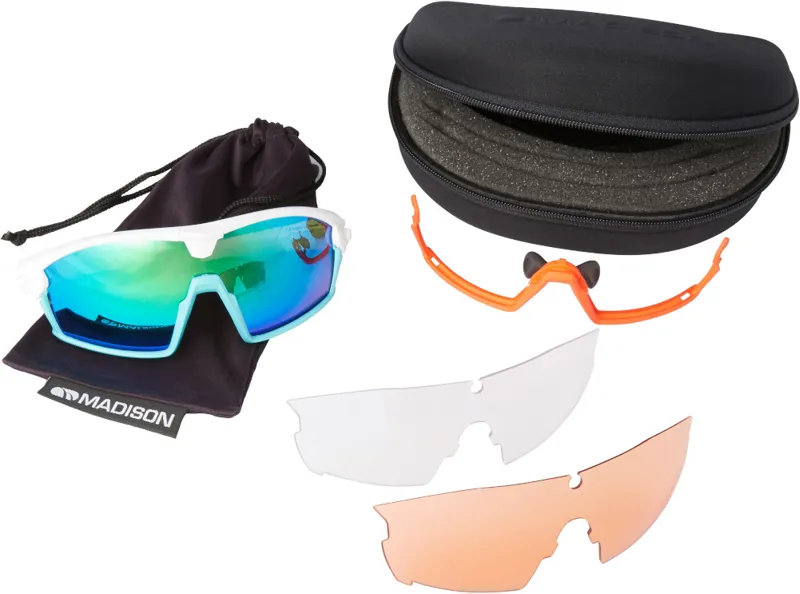 Madison Code Breaker Glasses 3-Lens Pack Gloss White-3