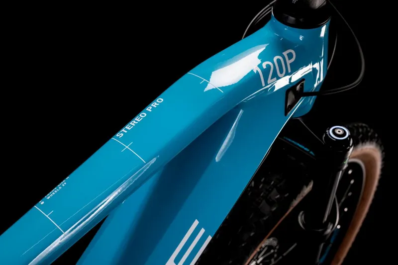 Cube Stereo Hybrid 120 Pro 625 Electric Mountain Bike 2022 Blue/White-4