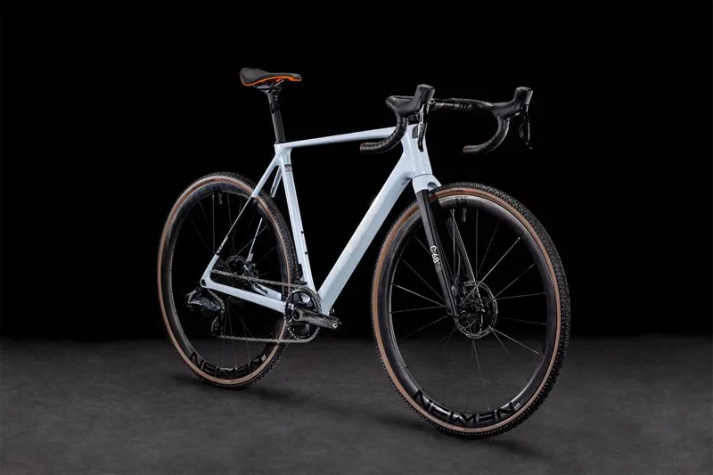 Cube Cross Race C68X SLT 12-Speed Carbon Cyclo Cross Bike 2022 Frost White/Orange-1