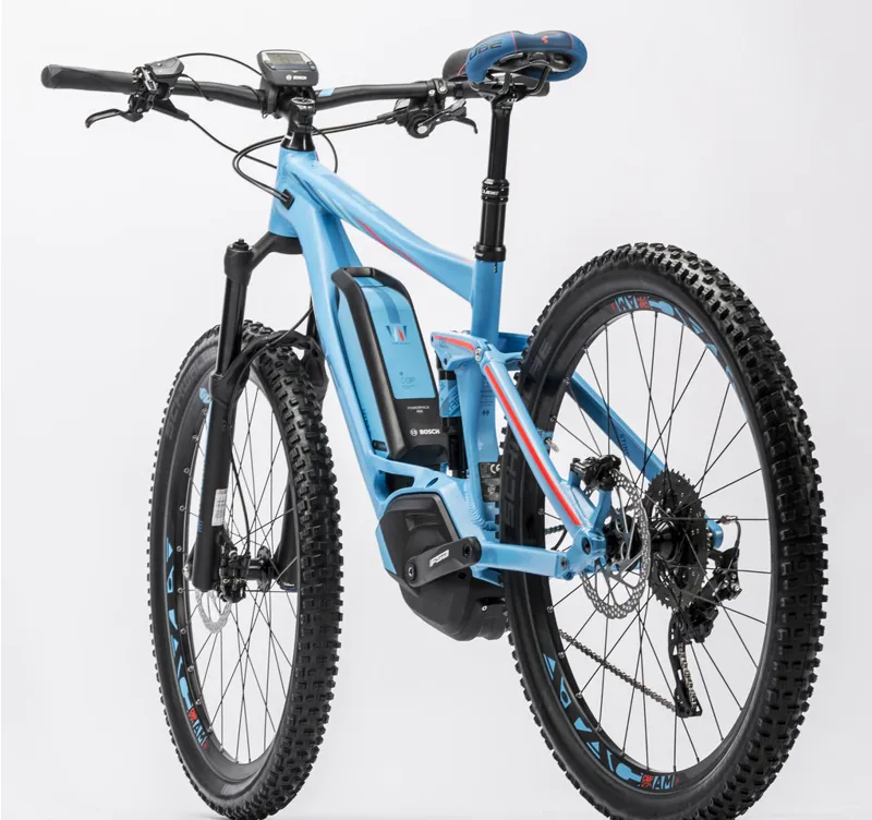 Cube Sting Hybrid 120 SL 500 650b Womens Electric Bike 2016 Blue/Red-2