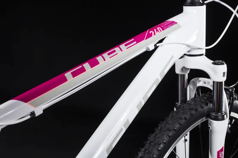 Cube Access 240 Kids Bike 2019 White/Red/Coral-1