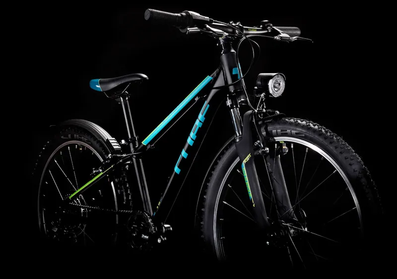 Cube Acid 240 Allroad 24in Wheel Mountain Bike 2020 Black/Blue/Green-1