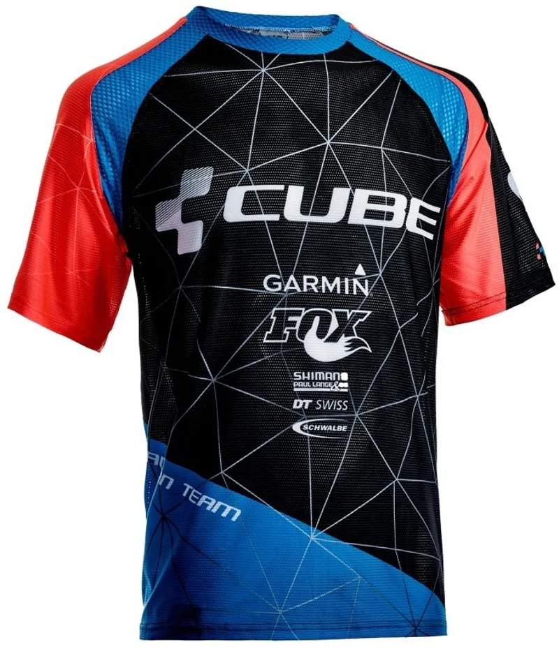 Cube Action Team SS Jersey Black/Blue/Red