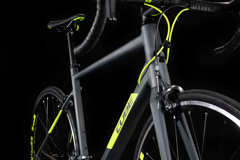 Cube Attain Road Bike 2020 Grey/Flash yellow-3