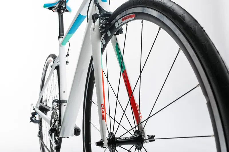 Cube Axial WLS Womens Road Bike 2017 White/Reef Blue-8