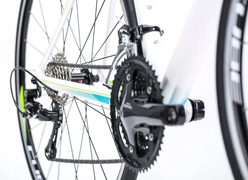 Cube Axial Womens Racing Road Bike 2015 White/Blue/Green-4