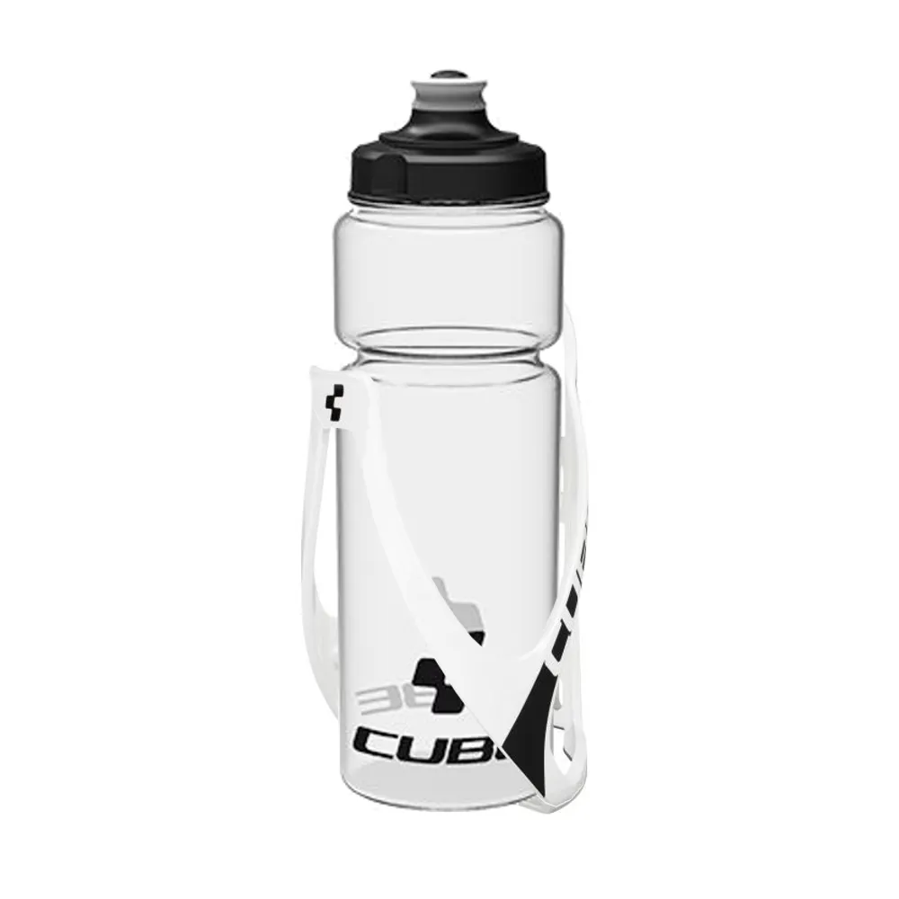 Leisure Lakes Bikes Cube HPP Icon Bottle Cage Set Gloss White/Black/Clear 750ml