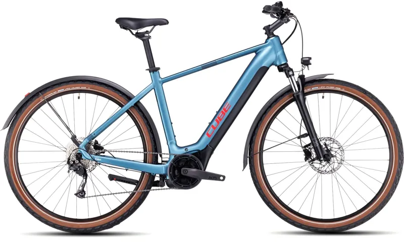 Cube Nuride Hybrid Performance 625 Electric Bike 2024 Blue/Red