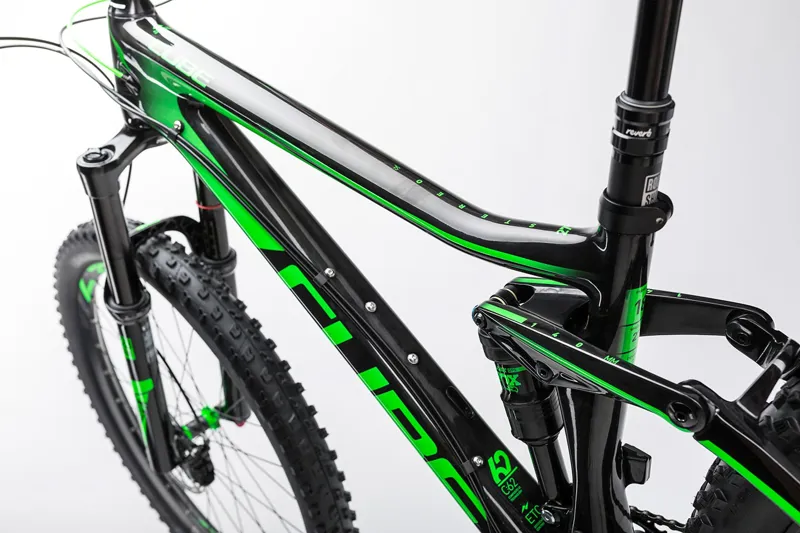 Cube Stereo 140 C:62 SL 27.5 Mountain Bike 2017 Black/Green-2