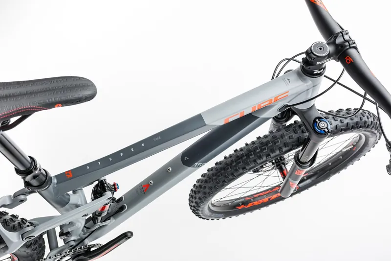 Cube Stereo 150 HPA Race 27.5+ Mountain Bike 2017 Grey/Flash Red-2