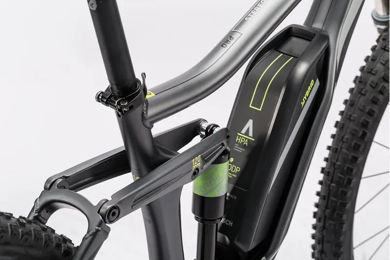 Cube Stereo Hybrid 120 HPA Pro 29er Electric Bike 2016 Grey/Green-6