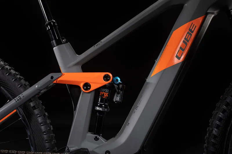 Cube Stereo Hybrid 140 HPC TM 29er Electric Bike 2020 Grey/Orange-1