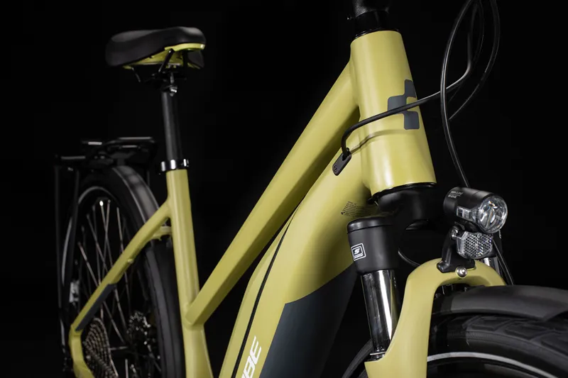 Cube Touring Hybrid One 500 Easy Entry Electric Bike 2020 Green/White-1