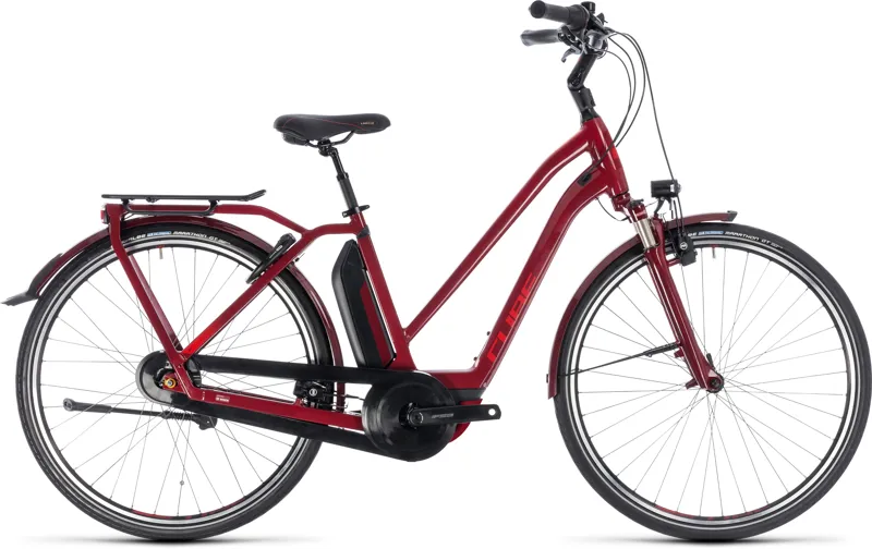 Cube Town Hybrid Pro 400 Electric Bike 2018 Red