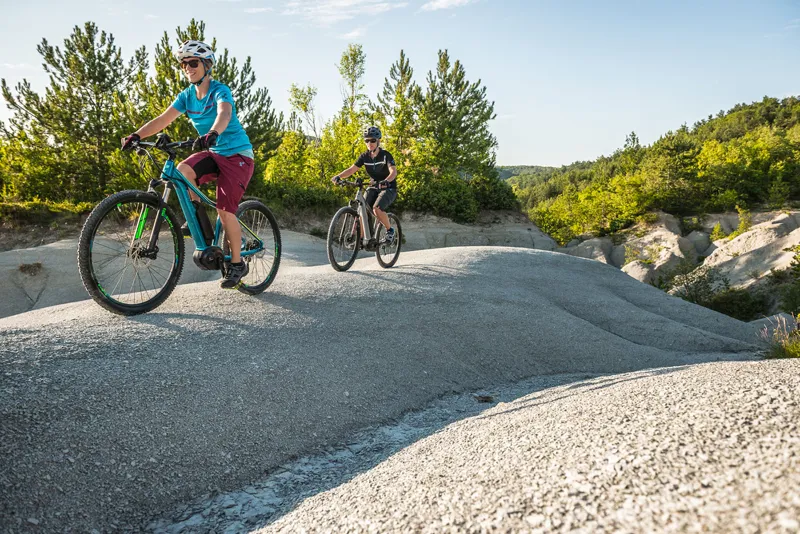 Cube Sting Hybrid 120 SL 500 650b Womens Electric Bike 2016 Blue/Red-3