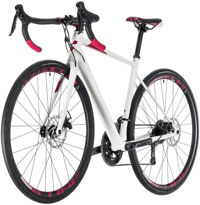 Cube Axial Pro Disc Womens Road Bike 2018 White/Berry-2