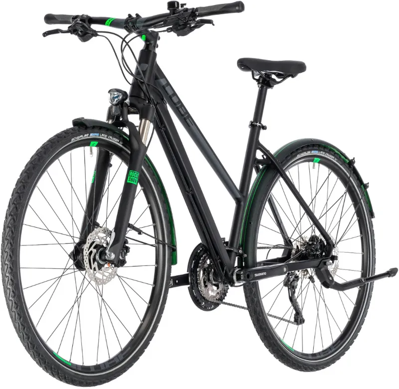 Cube Cross Allroad Womens Hybrid Bike 2018 Black/Green-2